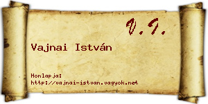 Vajnai István névjegykártya